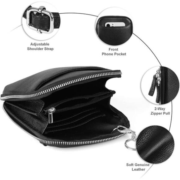Women\'s Small Zip Around Crossbody Wallet Bags